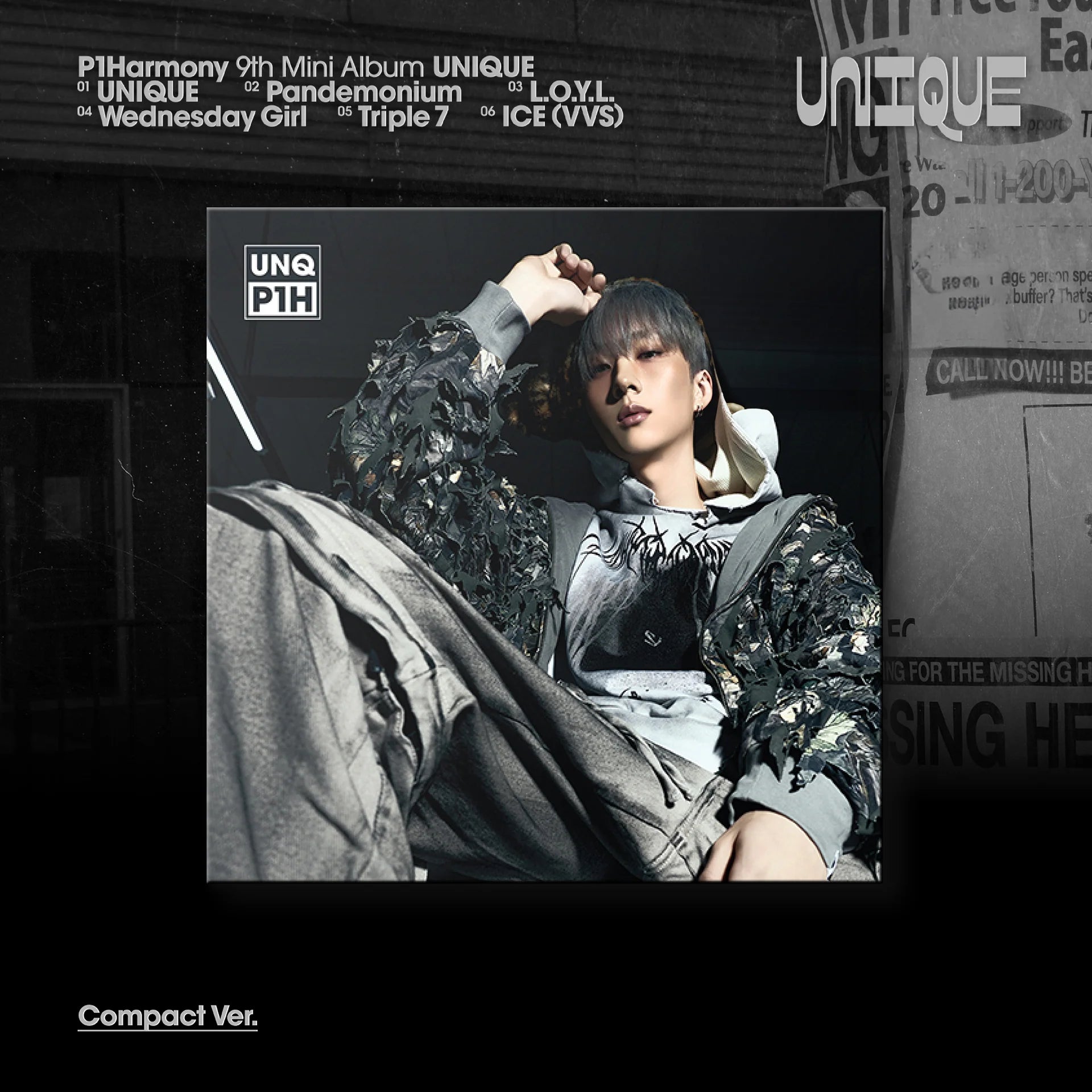 P1HARMONY 'UNIQUE' 9TH MINI ALBUM COMPACT VER.