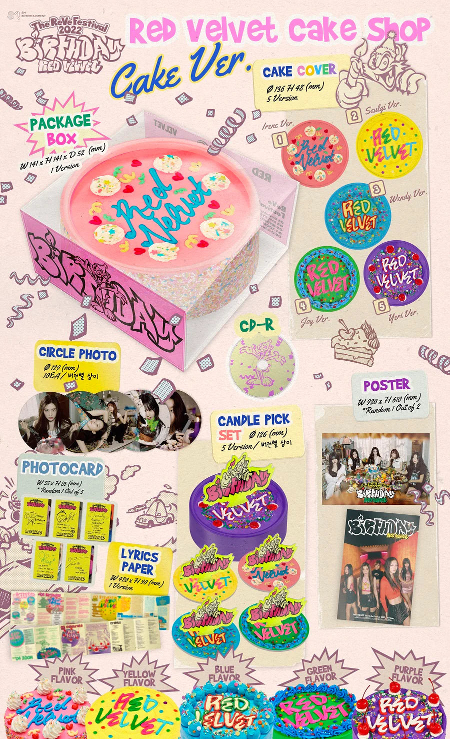 RED VELVET 'THE REVE FESTIVAL 2022 BIRTHDAY' 12TH MINI ALBUM CAKE VER. [RANDOM]