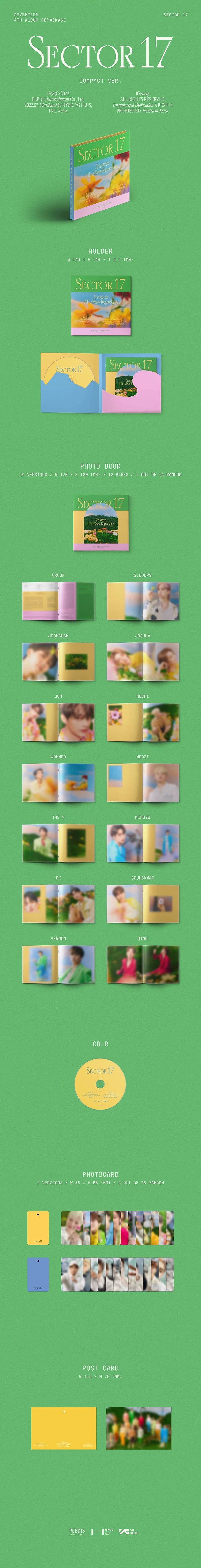 SEVENTEEN 'SECTOR 17' 4TH REPACKAGE ALBUM COMPACT VER.