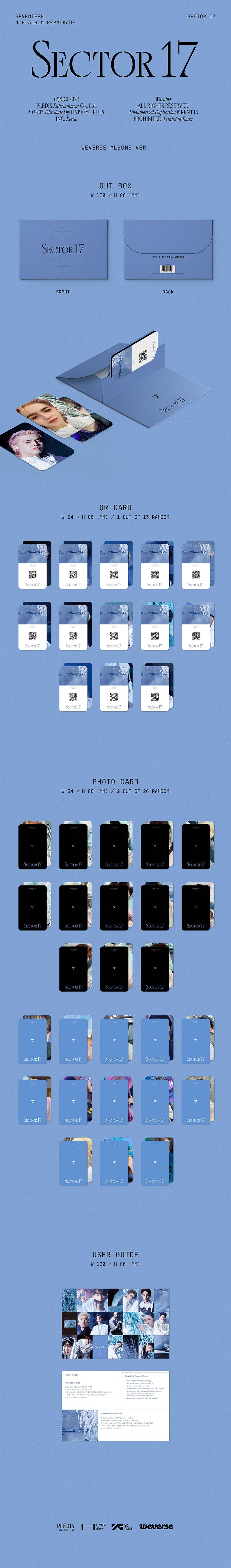 SEVENTEEN 'SECTOR 17' 4TH REPACKAGE ALBUM WEVERSE VER.