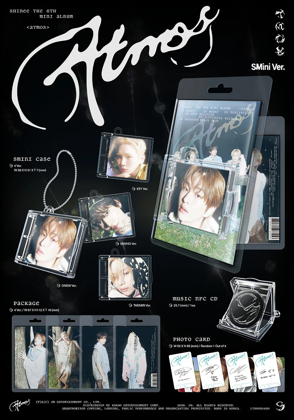SHINEE 'ATMOS' 6TH MINI ALBUM SMINI VER.
