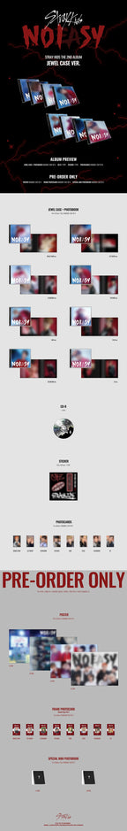 STRAY KIDS 'NOEASY' 2ND STUDIO ALBUM JEWEL CASE VER. [RANDOM]