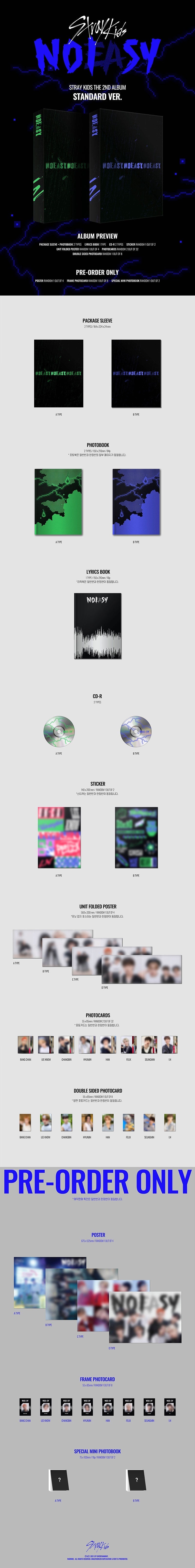 STRAY KIDS 'NOEASY' 2ND STUDIO ALBUM