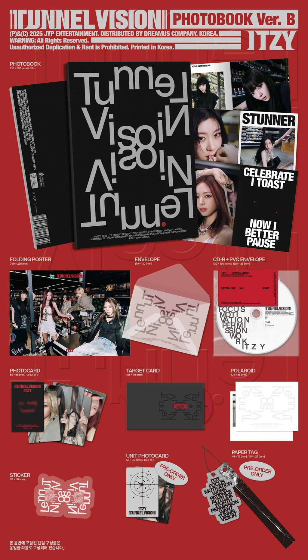 ITZY 'TUNNEL VISION' 11TH MINI ALBUM PHOTOBOOK VER.