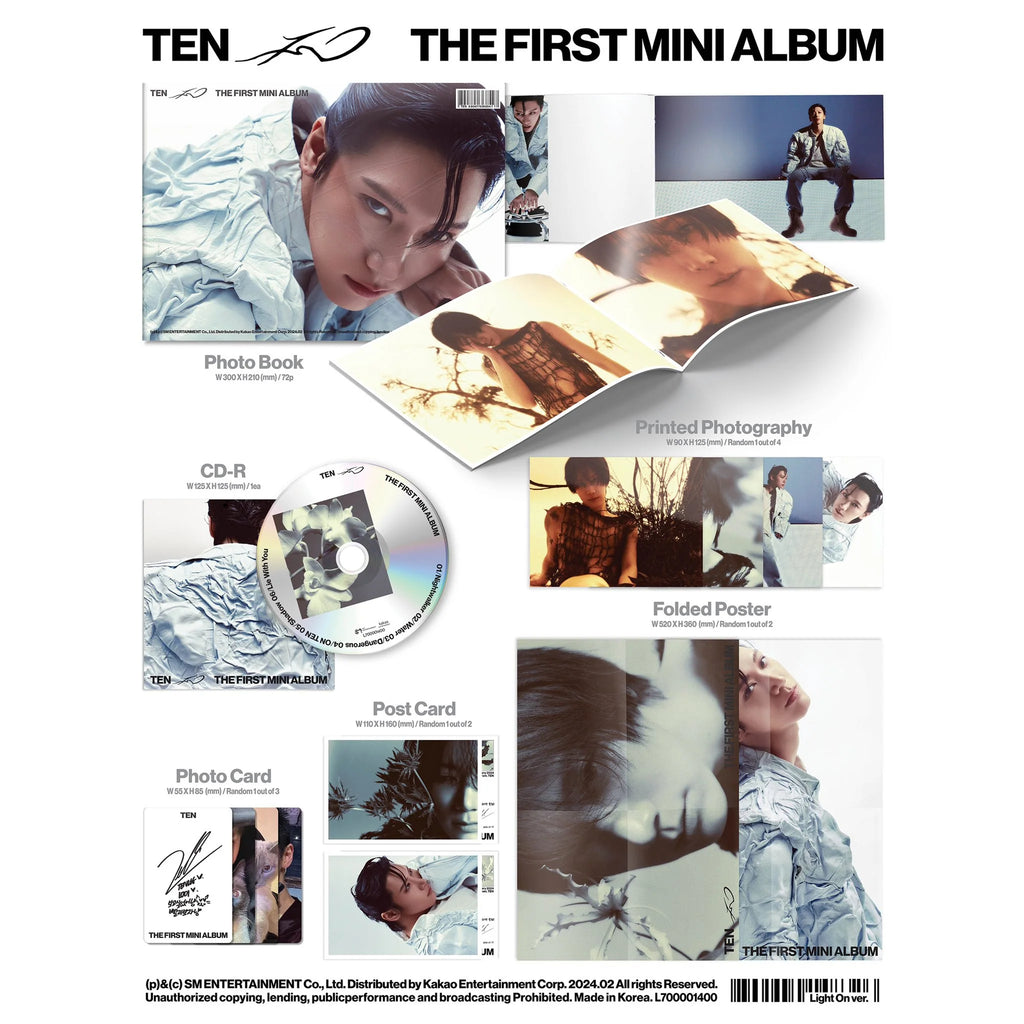 NCT TEN 'TEN' 1ST MINI ALBUM LIGHT ON VER.