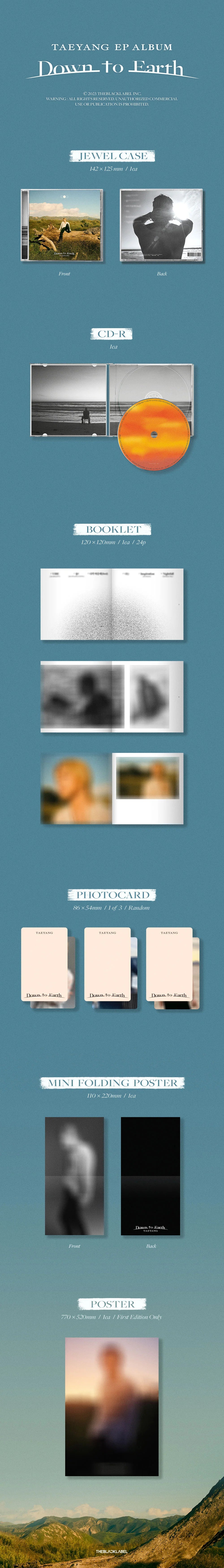 BIGBANG TAEYANG 'DOWN TO EARTH' 2ND EP