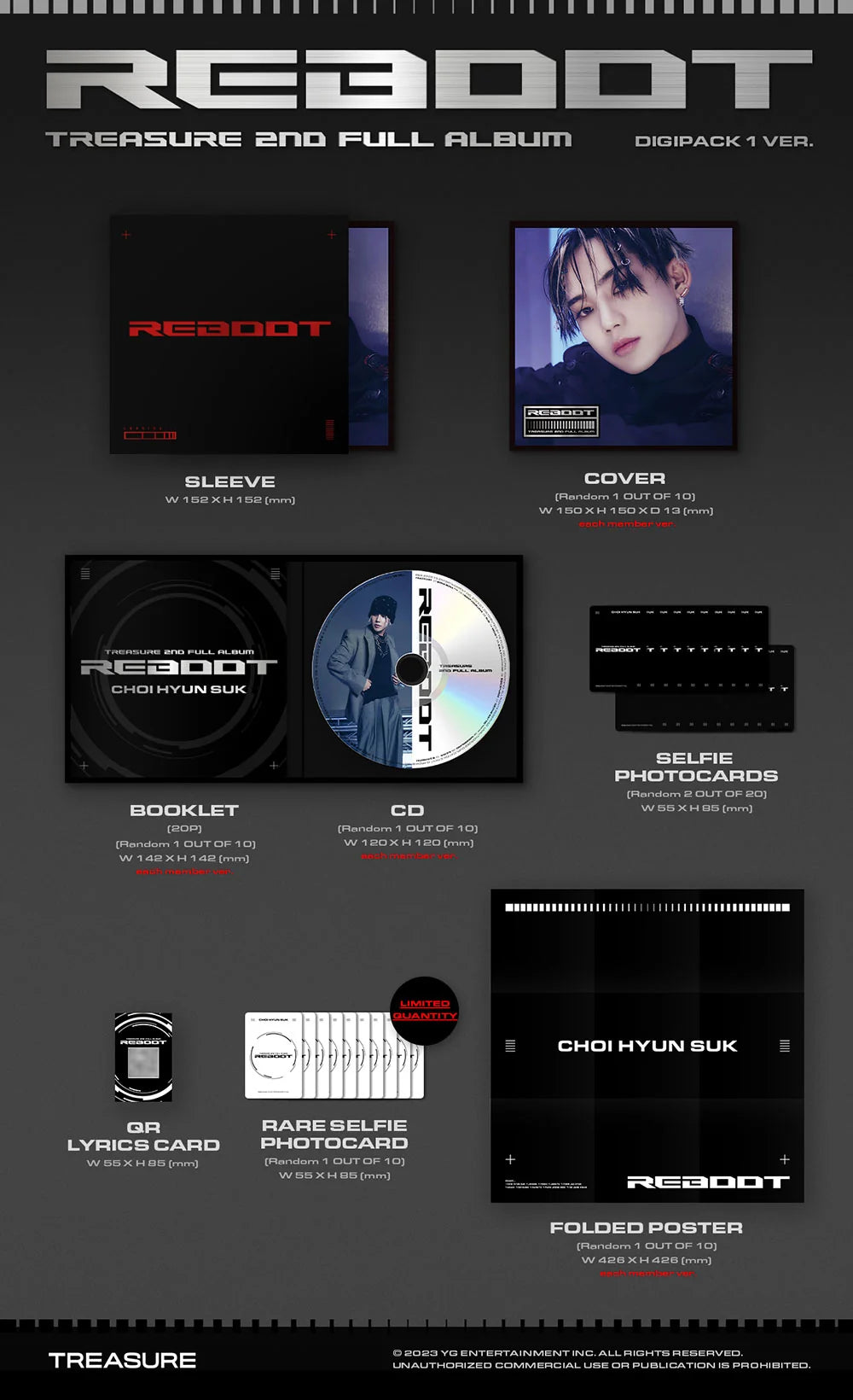 TREASURE 'REBOOT' 2ND FULL ALBUM DIGIPACK VER.