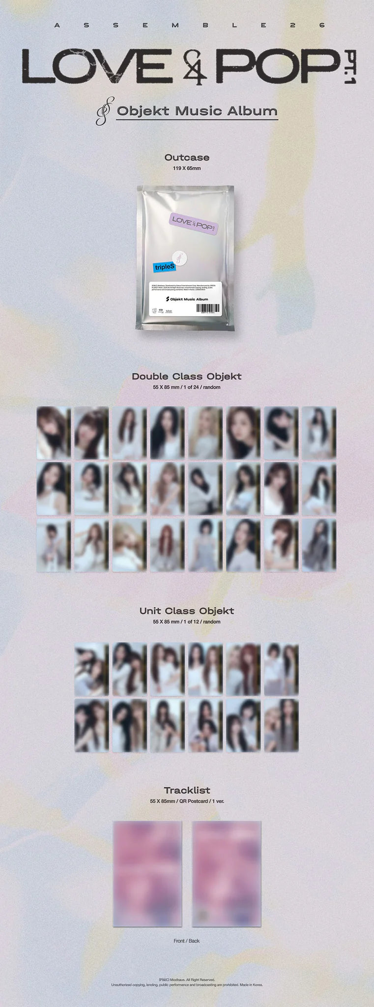 TRIPLES 'LOVE&POP PT.1' OBJEKT MUSIC ALBUM