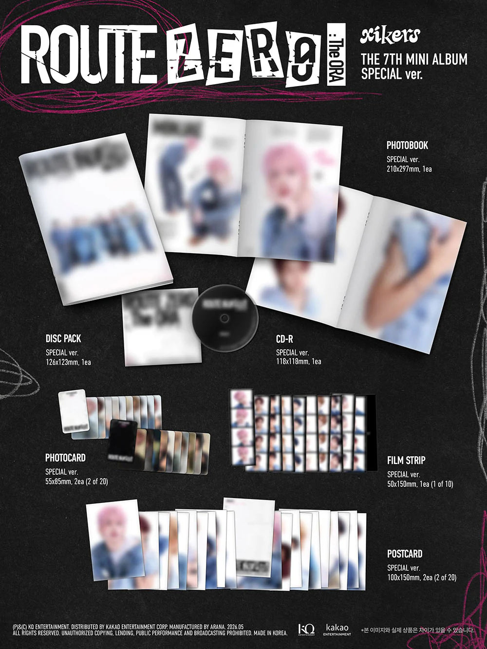 XIKERS 'ROUTE ZERO : THE ORA' 7TH MINI ALBUM SPECIAL VER.