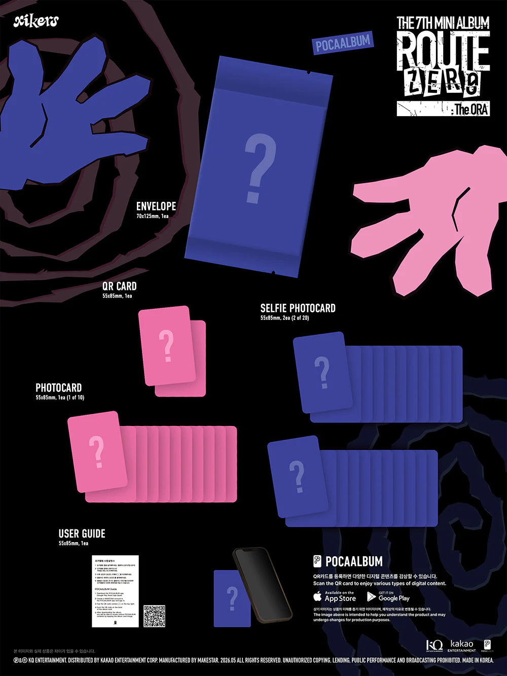 XIKERS 'ROUTE ZERO : THE ORA' 7TH MINI ALBUM POCAALBUM VER.